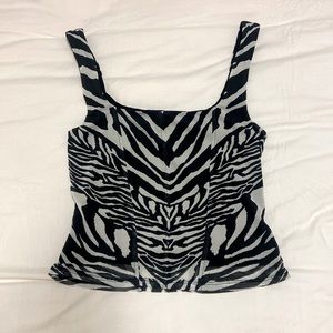AFRM NWOT Zebra Corset Top